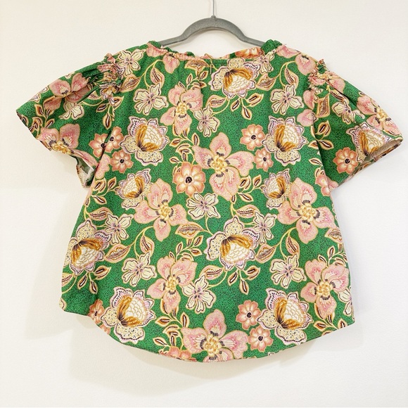 Misa Los Angeles Suparna Floral Blouse in Kelly Blossoms Size Medium - Picture 6 of 7